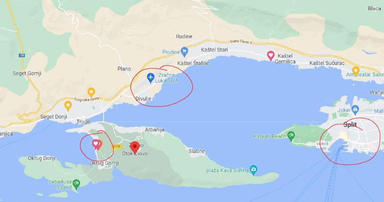 Villa Mala Vala #1 - Seeview - 80 Qm - 2 Sz - 4 Pers Trogir Eksteriør billede